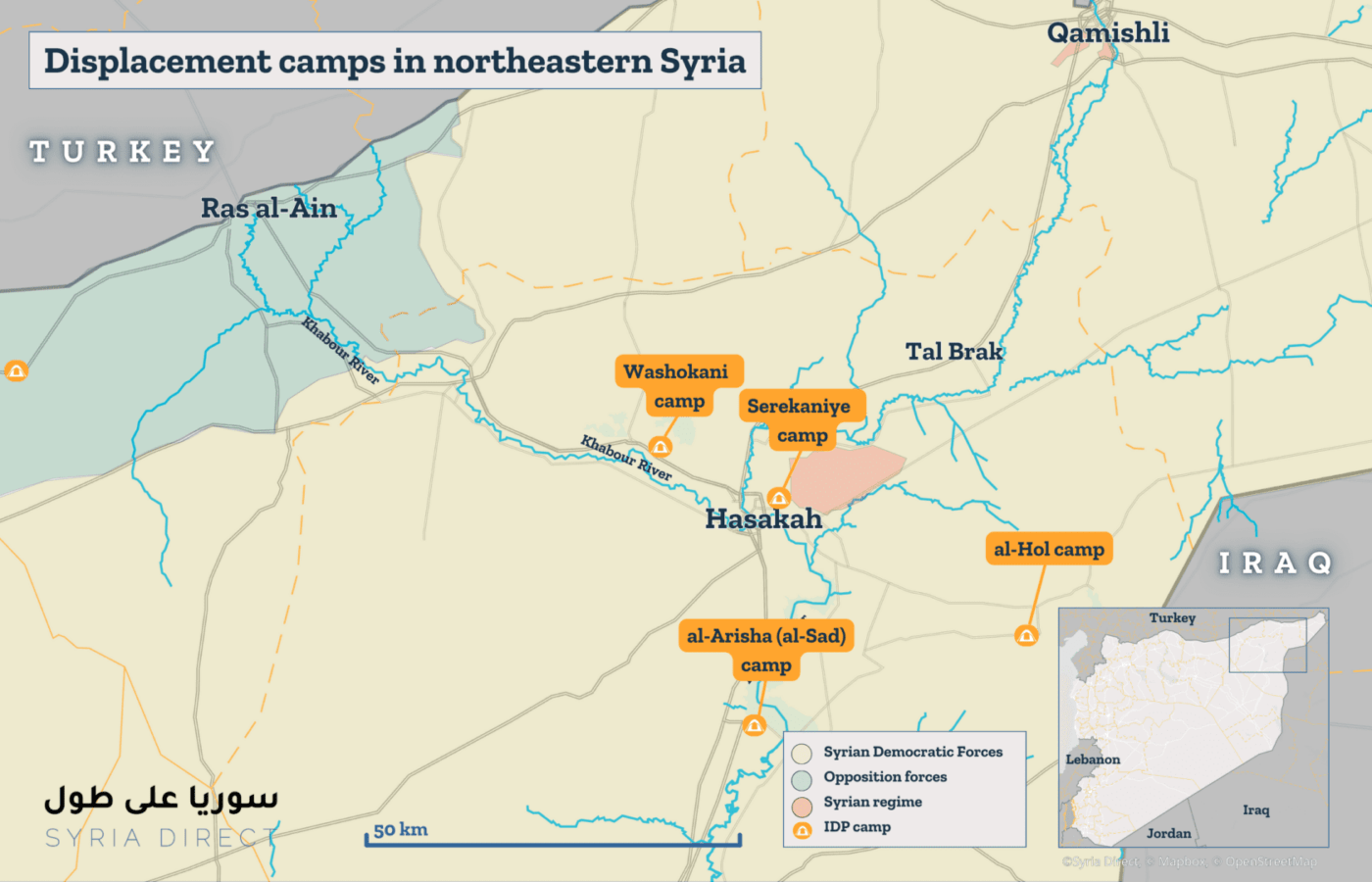 Displacement camps in northeastern Syria, 21/6/2023 (Syria Direct)
