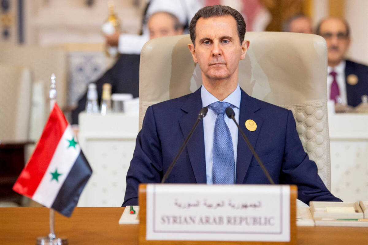 Syrian President Bashar al-Assad attends an emergency meeting of the Arab League and the Organization of Islamic Cooperation (OIC) in the Saudi capital Riyadh to discuss Israel’s war in Gaza, 11/11/2023 (AFP Photo/Ho/Saudi Press Agency)